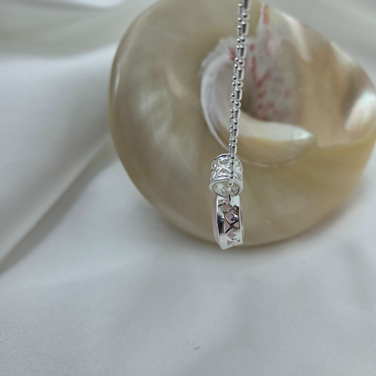 Rose Quartz and Silver pendent