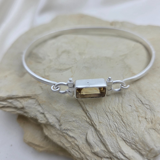 Silver citrine Bracelet Flat view