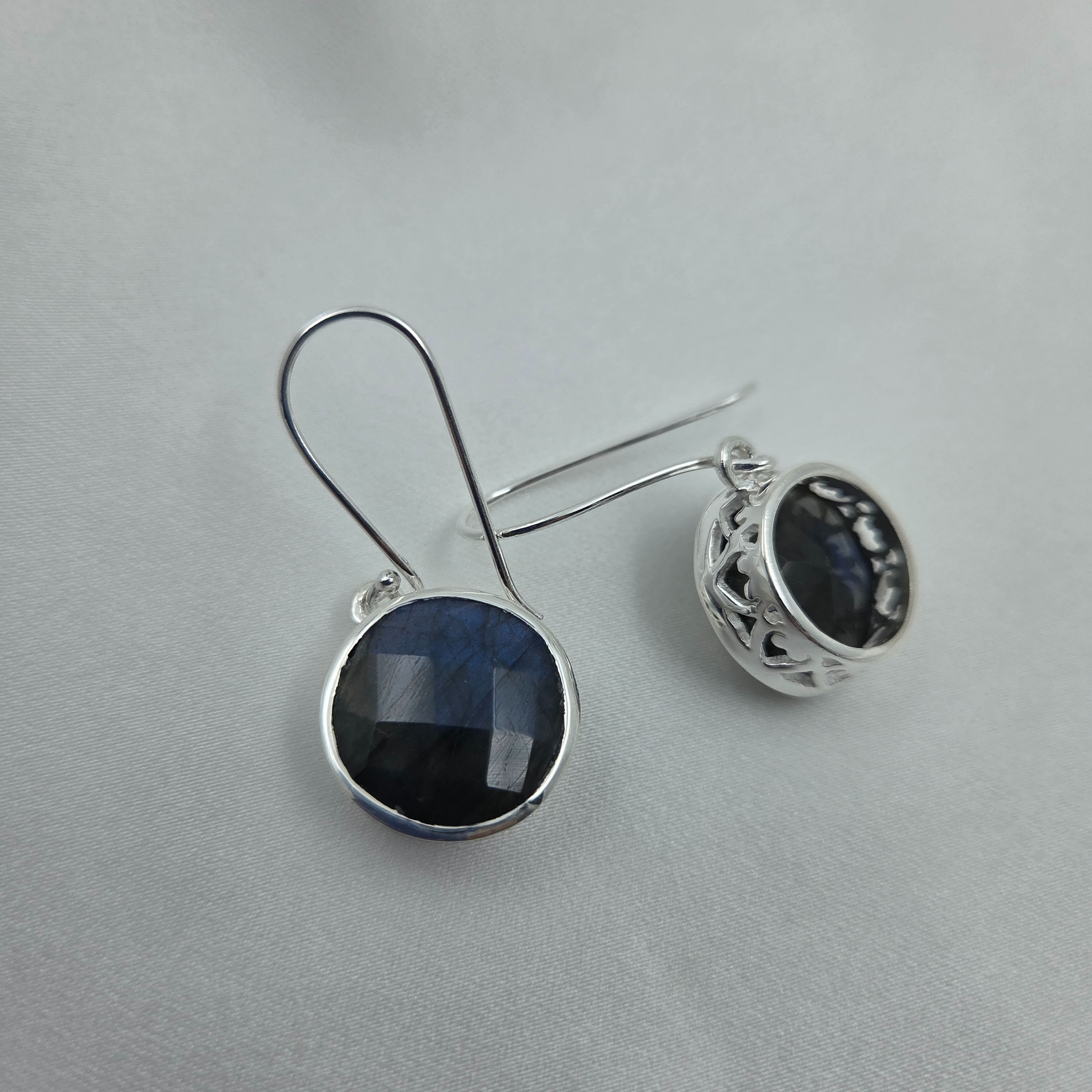 Labradorite silver earrings