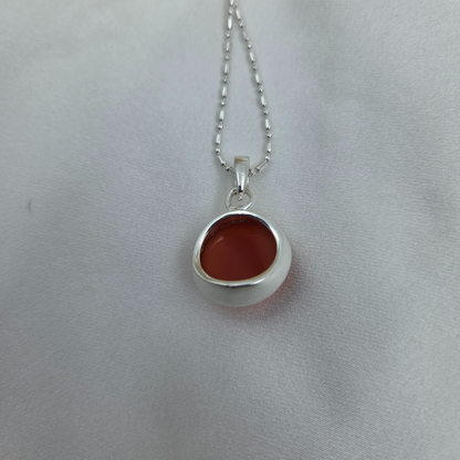 Carnelian and silver Pendents