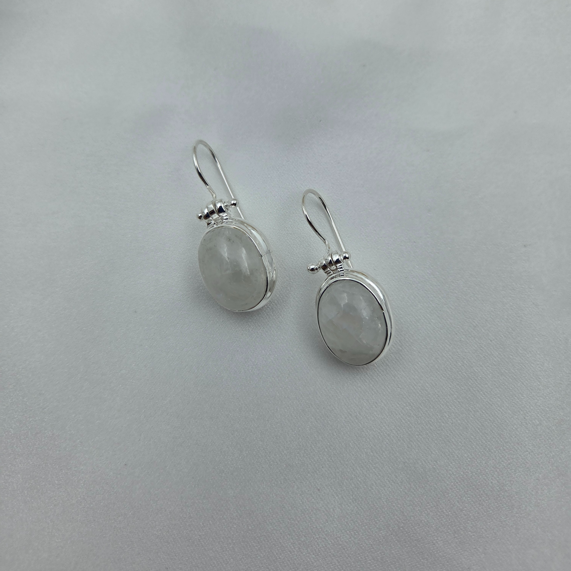 Moonstone and Silver Earrings