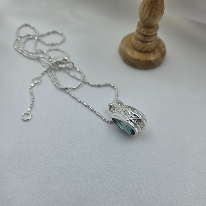 Blue Green Silver Pendent 