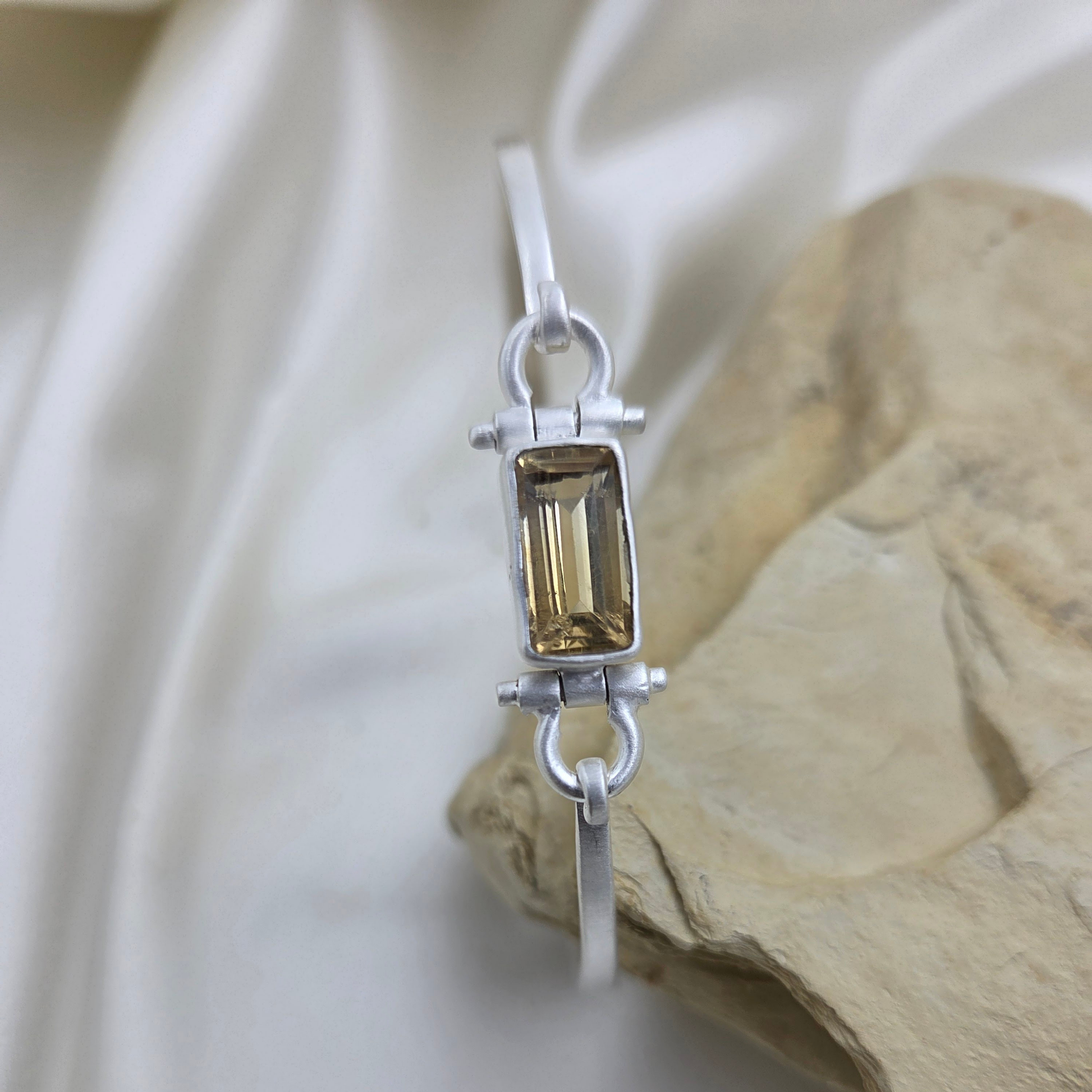 Silver Citrine Bracelet front view