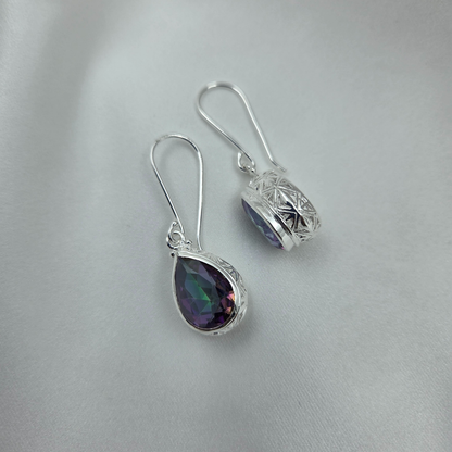 Silver Mystique Quartz earrings 1